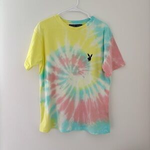 playboy x missguided tie dye tee